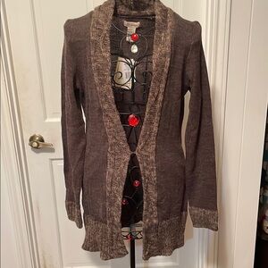 💰💰💰BOGOHO 💰💰💰Brown Cardigan Sweater with Shawl Collar and Open Front